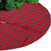 Fennco Styles Holiday Tartan Plaid Dazzle Christmas Decorative Tree Skirt