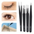thumbnail image 2 of RYGRZJ 4 Pcs Pinces à Extensions de Cils, Pinces à Extensions de Cils en Acier Inoxydable Haute Précision, Pinces à Pointe Droite, Pinces à Cils Professionnelles pour Extensions de Cils, 2 of 5