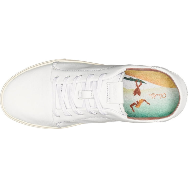 Women s OluKai Pehuea Li Ili Sneaker White White Full Grain