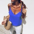 thumbnail image 2 of Mittory Women's Tank Tops V Neck Adjustable Spaghetti Strap Camisole Summer Basic Blouse Casual Comfy Camis, 2 of 4