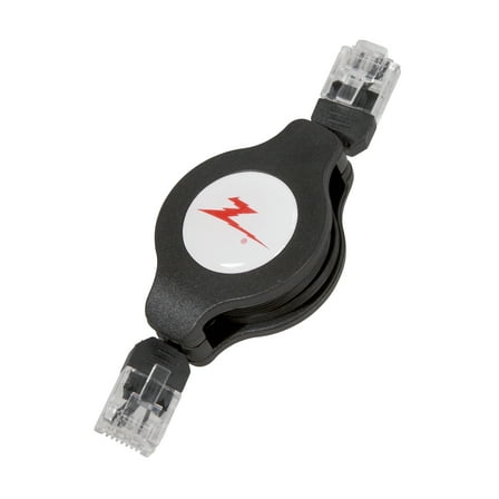 AmerTac Zenith Retractable CAT 5e RJ45 Network Cable 30 inches (PN1003REB)