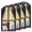 Midnight Black, variant on Dance Costume Bags Garment Bag 40 Inch Hanging Clothes for Dance Competitions, with 3 Medium Clear Zipper Pockets for Dance Costumes, Closet Storage (Purple)-2 Pack