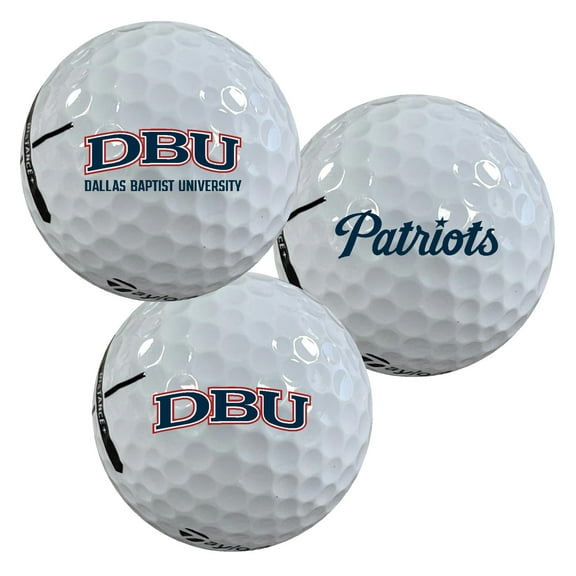 Dallas Baptist University Patriots Logo Edition Officially Licensed NCAA Taylormade Distance  Golf Balls 12-Pack (Dozen)
