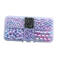 thumbnail image 2 of 600 piezas de cuentas sueltas para manualidades, brillantes, decorativas, redondas, versátiles y hechas a mano. Púrpura, 2 of 9