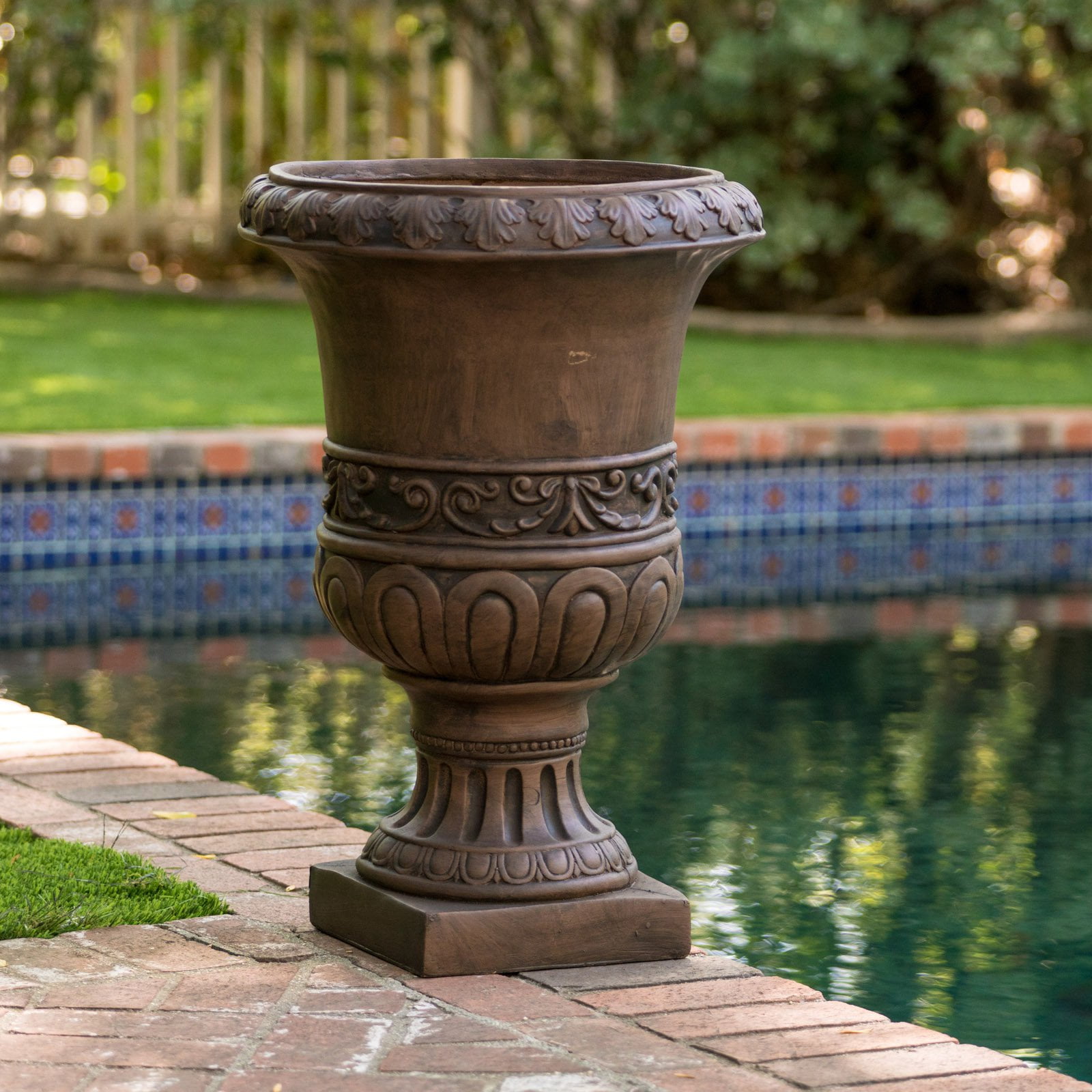 Brown Turkish 26 in. Urn Planter by Best Selling Home Decor Furniture LLC