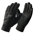 thumbnail image 1 of TIEVOSA Womens Autumn Winter Color Block Thickened Teddy Cycling Anti Touchscreen Gloves（Black）, 1 of 1