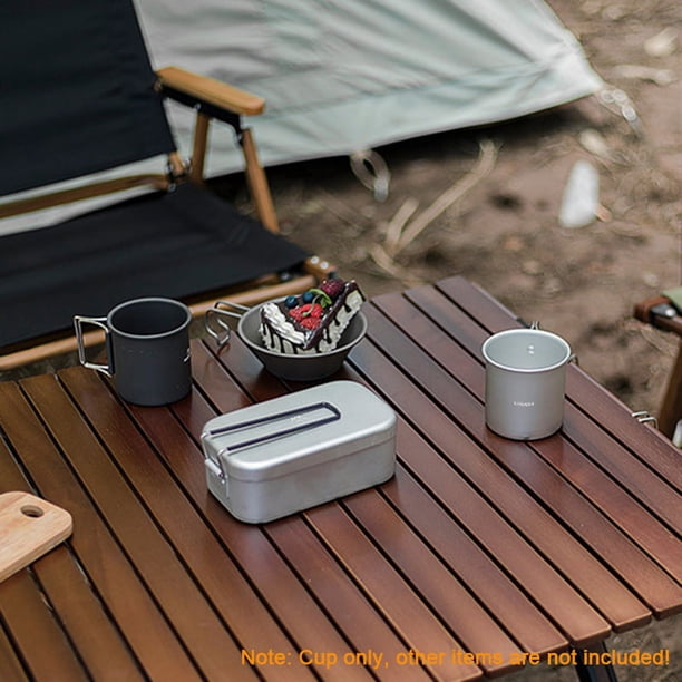 250ml Camping Aluminum Alloy Water Cup Tea Cup Coffee Mug with Foldable  Handles for Outdoor Camping Hiking Backpacking Picnic