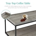thumbnail image 2 of Best Choice Products 44in 2-Tier Rectangular Tray Top Coffee Table,  Accent Furniture w/ Metal Frame,  Shelf - Gray, 2 of 7