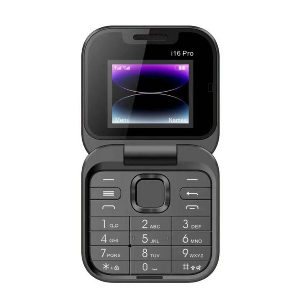 Mini Flip Mobile Phone Radio Magic Voice Blacklist Speed Dial Vibration 2SIM Card Small Display Foldable Phone for Elderly People,Easy to Use,Gift for Fathers Day