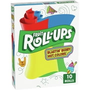 Fruit Roll-Ups Fruit Flavored Snacks, Blastin' Berry Hot Colors, 10 ct