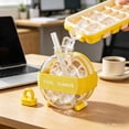 thumbnail image 1 of EGNMCR Machine à Glaçons Portable Bouteille d'Eau avec Paille Plateau à Glaçons à Démoulage par Pression Gobelet Réutilisable pour Boisson Froide avec Compartiment à Glace 6 Styles Disponibles Plateau à Glaçons, 1 of 6