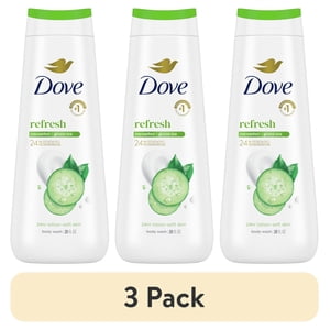 Dove Refresh Body Wash, Cucumber & Green Tea, 3-Pack