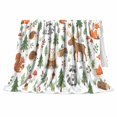thumbnail image 2 of Woodland Forest Animals Cute Moose Fox Squirrel, Playful Woodland Scene, Warm Flannel Blanket for Cabin and Lodge, Wildlife Lovers Housewarming Gift, Playful Home Decor, 2 of 9