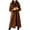 Brown, variant on Hfyihgf Womens Notched Lapel Collar Double Breasted Pea Coat Winter Wool Blend Overcoats Long Jackets Black XL