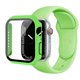 thumbnail image 1 of Cristal, funda y correa para Apple Watch, pulsera de silicona de 44mm, 40mm, 45mm, 41mm, 38mm, 42mm, 44mm para iWatch serie 3, 4, 5, 6, se, 7, 1 of 4