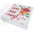 thumbnail image 3 of Zomyto 7x7 In Romantic I Love You Most Wooden Box Sign Valentines Day Decorations, 3 of 7