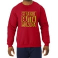 thumbnail image 2 of Straight Outta Arizona ARI Fan | Fantasy Baseball Fans | Mens Sports Crewneck Graphic Sweatshirt, Red, X-Large, 2 of 4