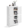 thumbnail image 1 of VASAGLE Mueble de Baño, Armario de Baño, Armario de Cocina, con 4 Puertas, Estantes Ajustables, 30 x 60 x 110 cm, Blanco, 1 of 5