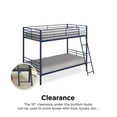 Mainstays Convertible Twin over Twin Metal Bunk Bed, Blue