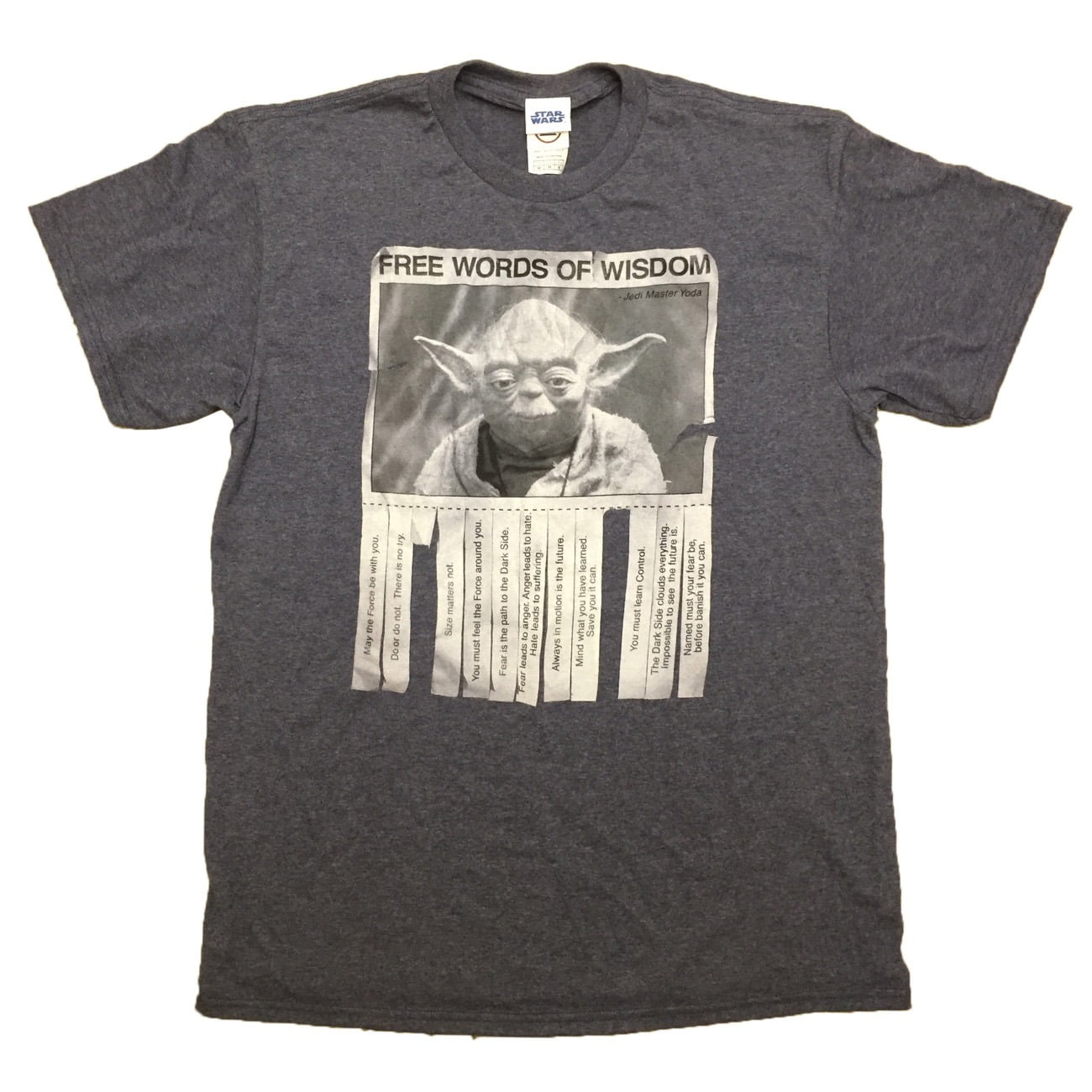 Star Wars Movie Yoda Free Words Of Wisdom Adult T Shirt Walmart Star wars movie yoda free words of wisdom adult t shirt walmart
