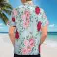 thumbnail image 6 of High Quality Hawaiian Shirts for Men Short Sleeve Aloha Beach Shirt Floral Summer Casual Button Down Shirts Blouses I9GJC8, 6 of 7