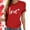 Red, variant on Guzom Womens Red Love Heart Graphic Crew Neck Rolled Short Sleeve Relaxed Fit Polyester Spandex Casual T-Shirt for Valentine's Day Daily Wear,Size 2XL