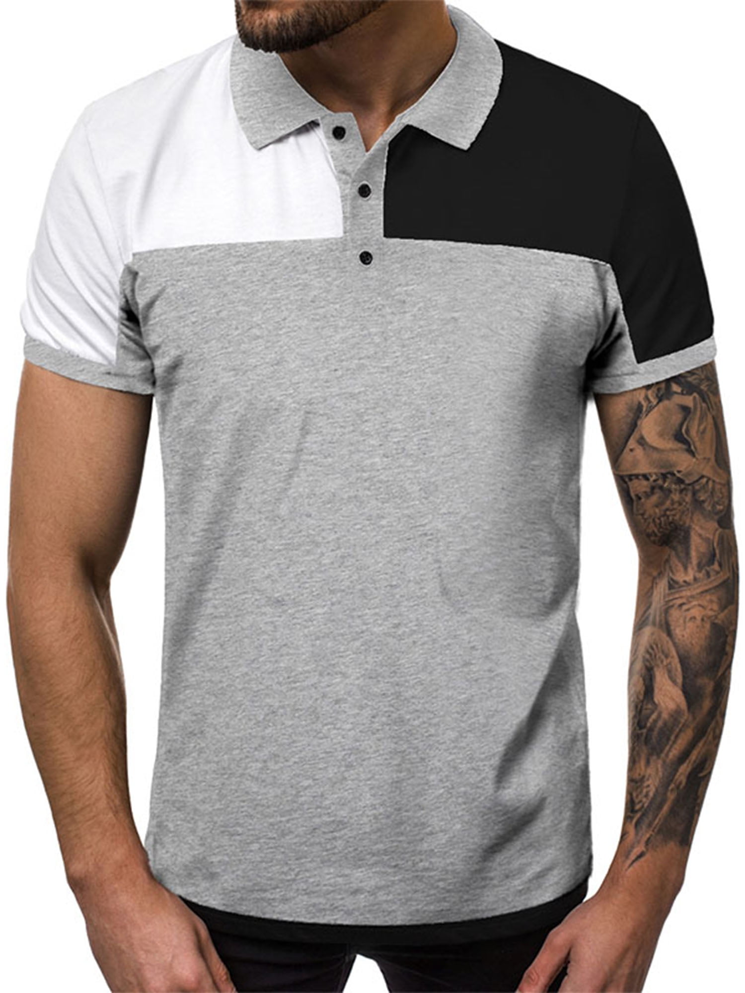 Generic Mens Blouse Polo Shirts Summer Casual Buttons Striped Short Sleeve T Shirt Generic Mens Blouse Polo Shirts Summer Casual Buttons Striped Short Sleeve T Shirt