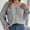 Gray, variant on ZZwxWA Women's V Neck Ribbed Button Knit Sweater Pullover Fall Fashion Drop Shoulder Long Sleeve Sweater Casual Loose Tops