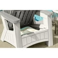 thumbnail image 3 of Suncast Adirondack Chair with Storage – Multi-Wall Resin, Outdoor Patio – Dove Gray/Ice Cube, 3 of 5