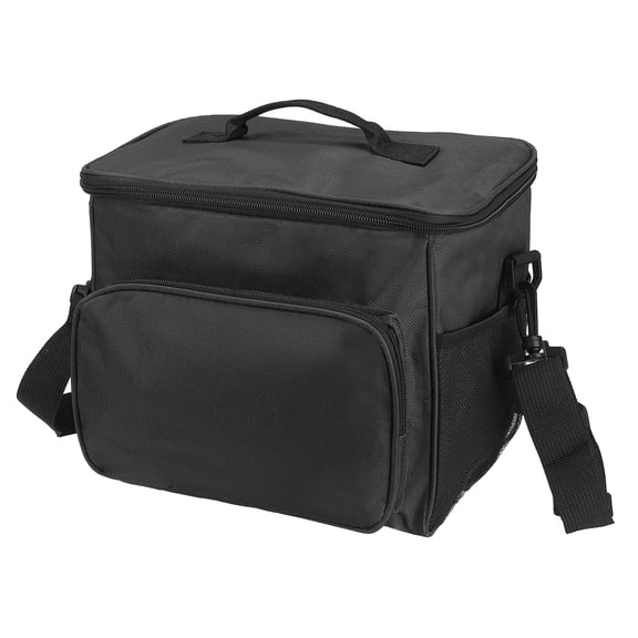 Lunch Box for Women/Men, Insulated Cooler Lunch Bag, 9.4x6.7x10.2 Inch Black