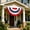 1Pc, variant on American Flag Scallop Bunting with Stars & Stripes – 24x47 Inch Polyester Fan Flag for 4th of July, Labor Day, and Patriotic Celebrations, Rust-Proof Grommets for Easy Hanging