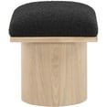 thumbnail image 6 of Meridian Furniture Pavilion Black Boucle Fabric Bench/Stool, 6 of 7