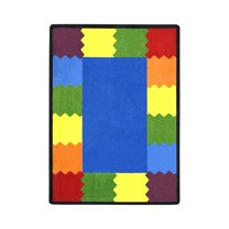 Joy Carpets 1672D Kid Essentials Block Party Early Childhood Rectangle Rugs  Multi Color - 7 ft. 8 in. x 10 ft. 9 in.