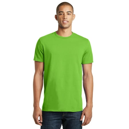 District Threads Young Mens Concert Tee. Neon Green. 2XL.