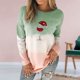 thumbnail image 1 of Pntutb Mujeres Moda O-cuello Navidad Mangas largas tops Blusa Gradiente Sudadera Pntutb Pntutb-2398, 1 of 6