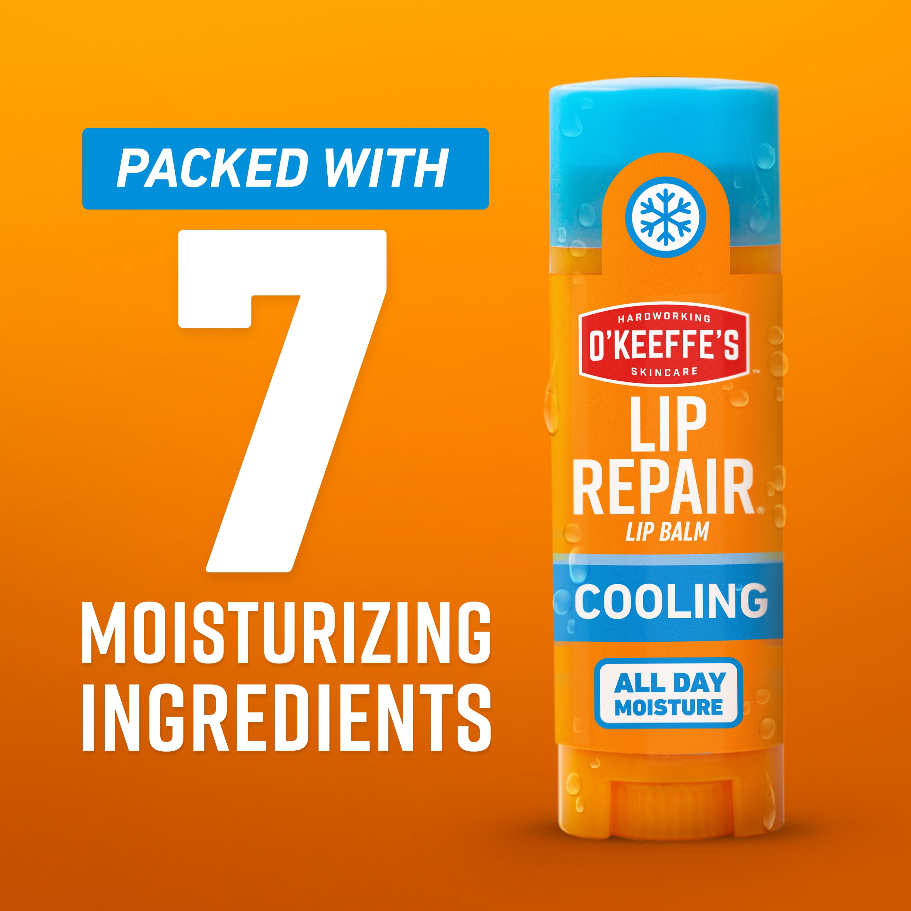 (2 pack) O'Keeffe's Cooling, Moisturizing & Long-Lasting Lip Repair, Clear Matte Lip Balm, 0.15oz Each, 2 Pack