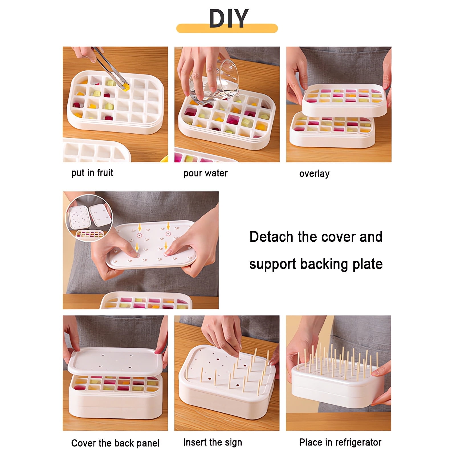 Push Ice Tray With Lid Ice Tray Ice Maker, Easy Release Ice Mold Freezer Ice Tray With Storage Bin Scoop, Large Capacity Ice Container Food Grade Ice Tray Ice Maker