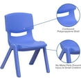 thumbnail image 6 of SLSRFD 2-Pack Stackable Preschool Chairs, 10.5" Seat Height, Plastic School Chair for Toddlers, Daycare, Classroom, Homeschool, No-Metal Safety Design,Blue, 6 of 8
