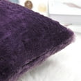thumbnail image 6 of Home Soft Things Faux Fur Throw Pillow Cover 4 Piece Set-Imperial Purple - 20" x 20", 6 of 9