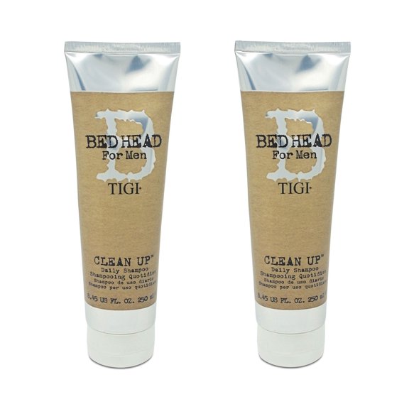 Bed Head for Men by TIGI Clean Up Daily Shampoo 8.45oz (Pack of 2)