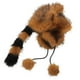 thumbnail image 4 of Gorro de mapache de peluche con protector de orejas, cálido gorro para adultos, gorro de mapache peludo, divertido disfraz de animal para clima frío, para hombres y mujeres, 4 of 8