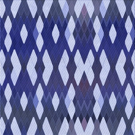 Ahgly Company Indoor Square Patterned Denim Dark Blue Area Rugs, 7' Square