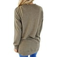 thumbnail image 3 of LAPA Hauts pour Femmes Tunique Col Rond Manches Longues Chemise Blouse, 3 of 4