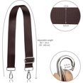 thumbnail image 5 of XINQIHANG Allzedream Grand Sangle de Remplacement pour Sac à Bandoulière Réglable, Chocolat-Argent Rigide, Grand:1.5 Po (3.8cm), Moderne, 5 of 5