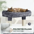 thumbnail image 6 of Alden Design 63" H Cat Tree Tower with Hammock and Scratching Posts, Dark Gray, 6 of 10