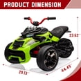 thumbnail image 5 of 12V Kids Ride On ATV Car,3 Wheeler Motorcycle Electric Vehicle ATV with EVA Tire, LED, Music,Ride on Car Toy for Boys and Girls, 5 of 9