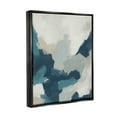 thumbnail image 3 of Stupell Abstract Blue & Cream Brush Strokes Abstract Painting Black Floater Framed Art Print Wall Art, 3 of 6