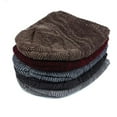 thumbnail image 3 of Dyfzdhu Men Women Hat Warm Chunky Cable Knit Hats Soft Stretch Thick Cute Knitted Cap for Cold Weather Pile Of Gray, 3 of 4