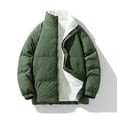 thumbnail image 4 of Lenago Quilted Jackets For Men With High Collar No Hoods Winter Parka Jackets Fleece Lining Thermal Winter Fashion Outerwear Comfortable Cozy Outerwear Thicken Puffer Jackets, 4 of 5