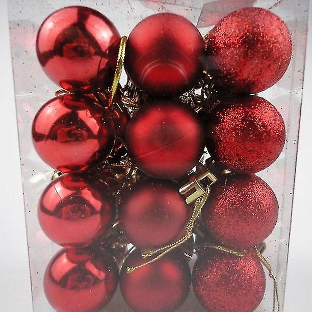 Juego de 24 bolas de Navidad – Adornos decorativos para árbol de Navidad, bolas colgantes inastillables para cumpleaños, Halloween, vacaciones, decoraciones de boda